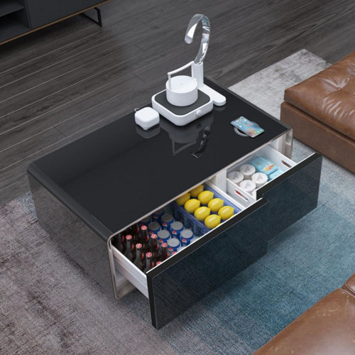 Livtab Smart Coffee Table with Fridge and Wireless Charging Wayfair